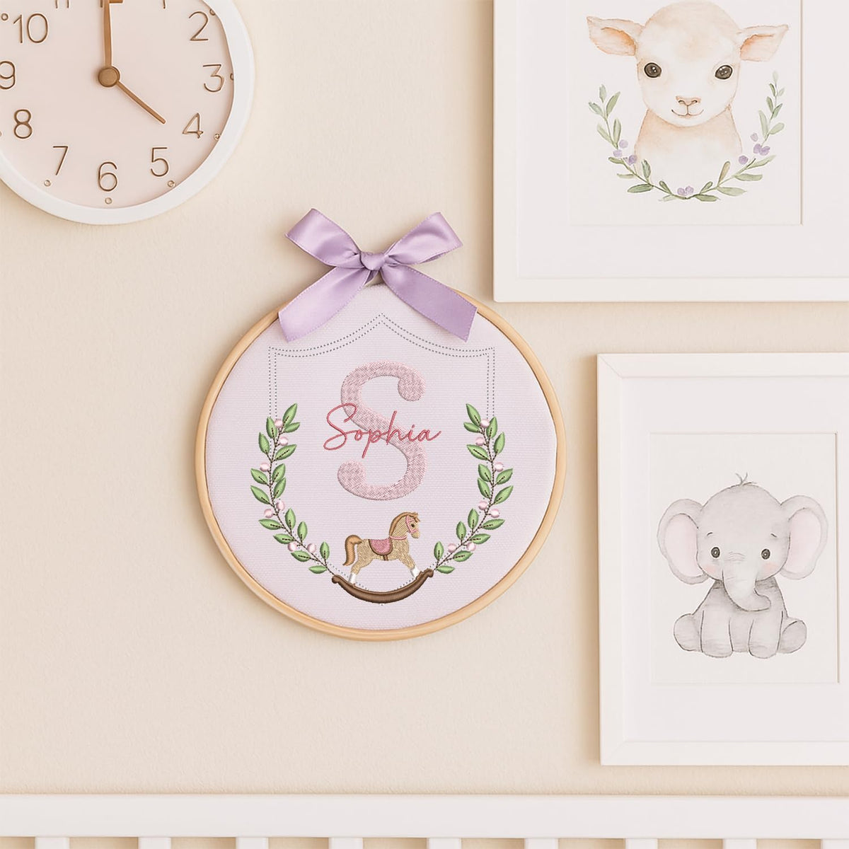 Personalized Embroidered Baby Name Hoop — 3 — image 7