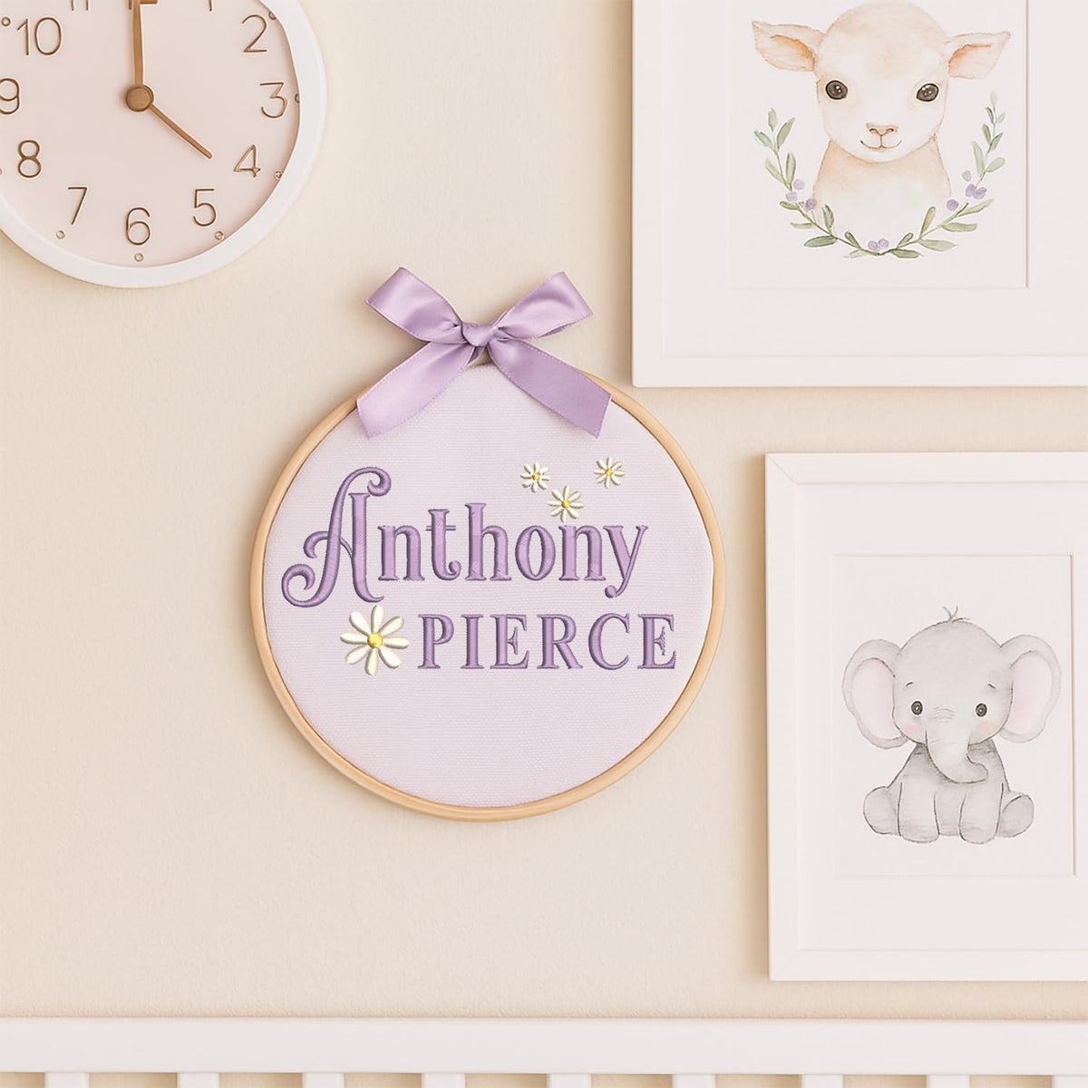 Personalized Embroidered Baby Name Hoop — 11 — image 7