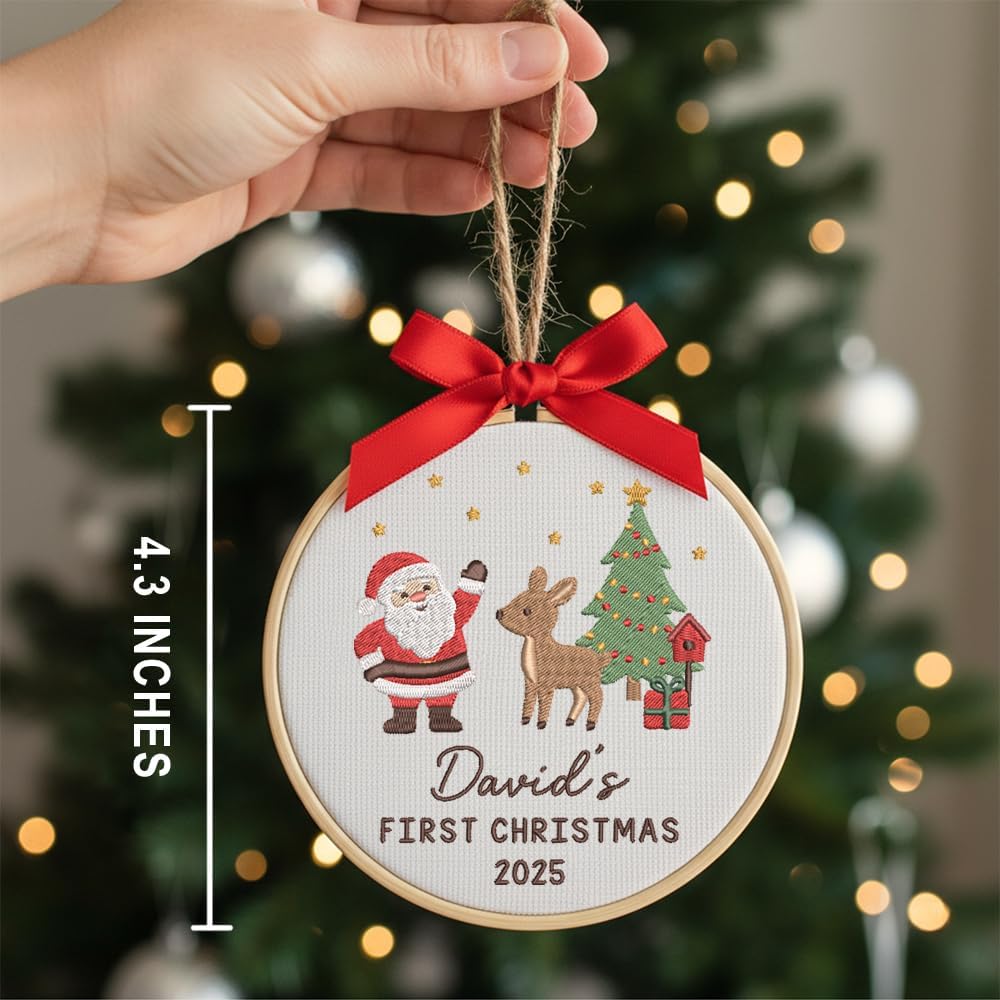 Personalized Baby's First Christmas Ornament — 1 — image 3