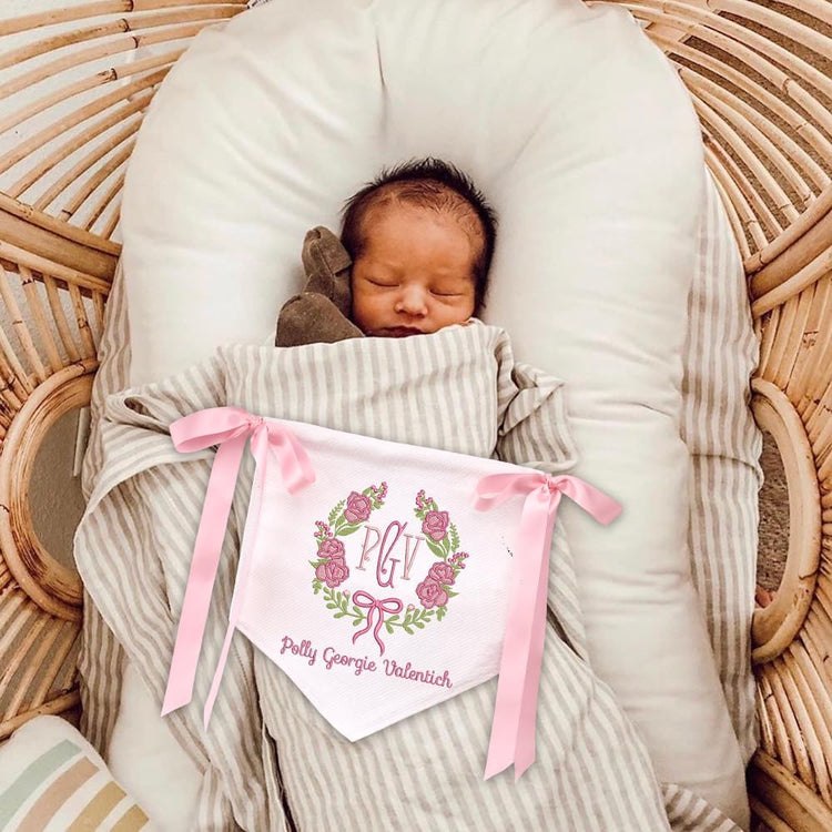 Personalized Embroidered Baby Name Banner — 5 — image 2