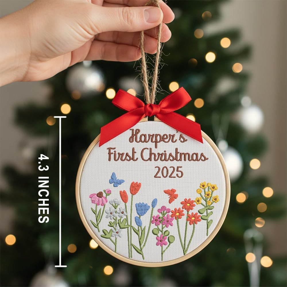 Personalized Baby's First Christmas Ornament — 5 — image 3