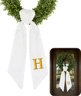 Monogram Personalized Wreath Sash — 10 - Initial