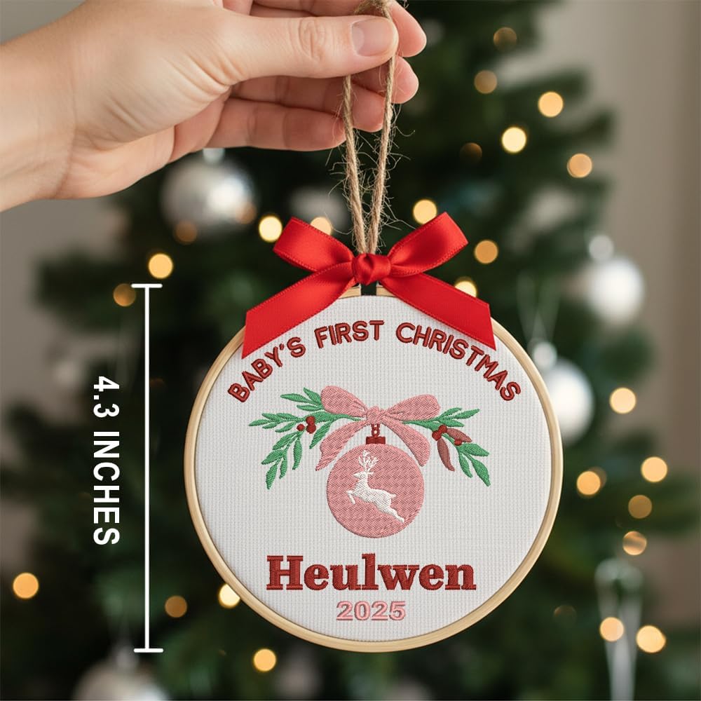 Personalized Baby's First Christmas Ornament — 12 — image 3