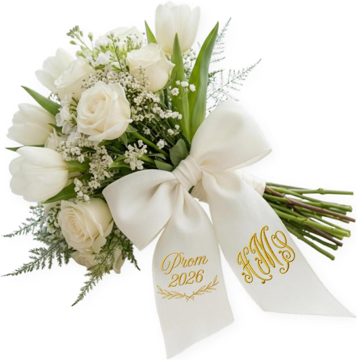Personalized Embroidered Bouquet Sash — 2 - Prom