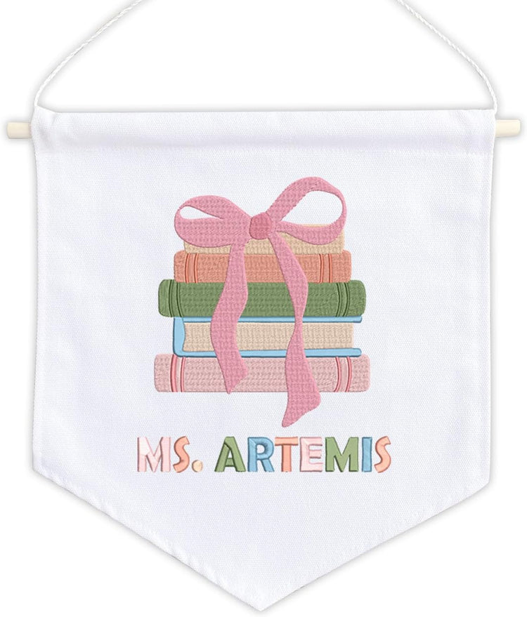 Personalized Embroidered Teacher Banner — 6