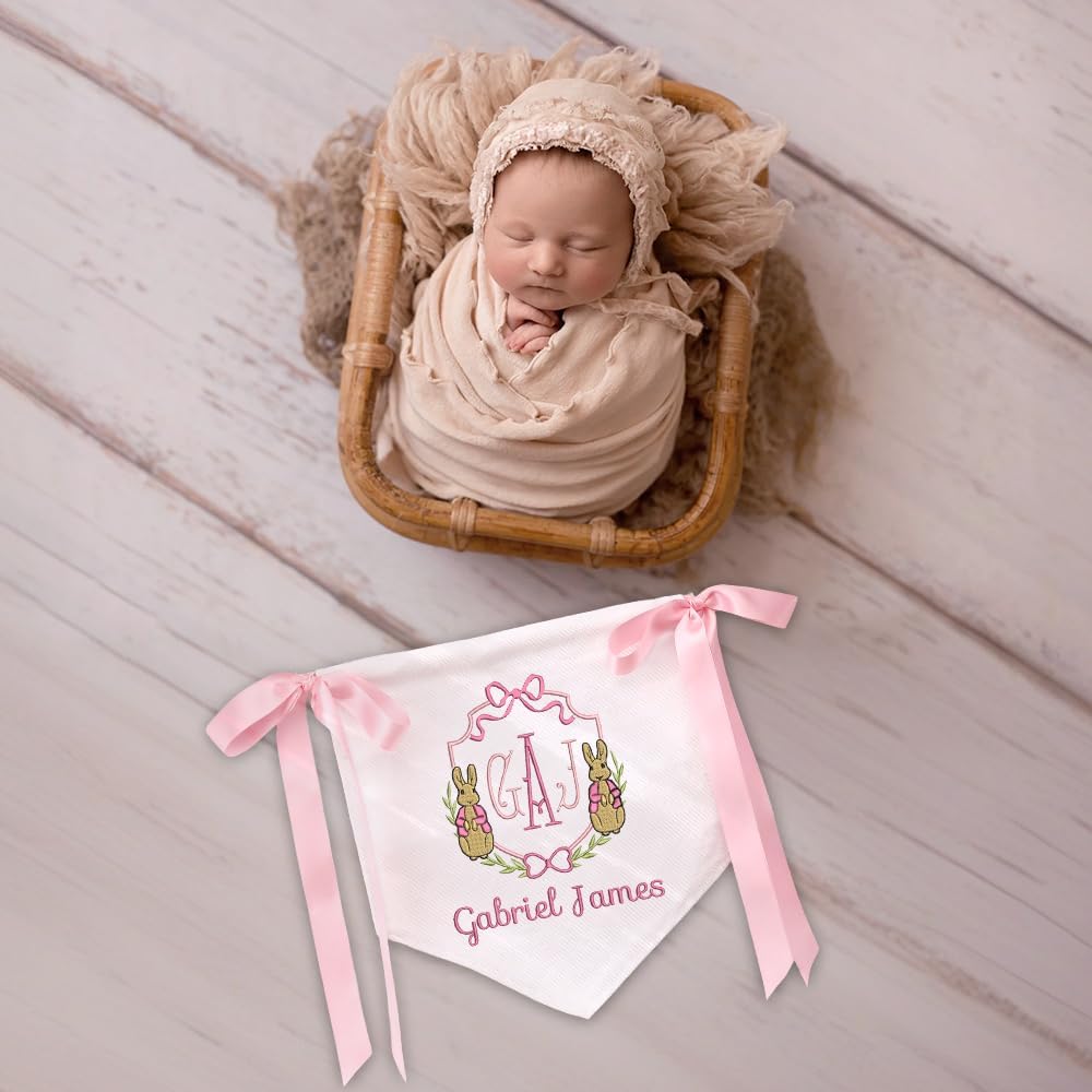 Personalized Embroidered Baby Name Banner — 10 — image 9