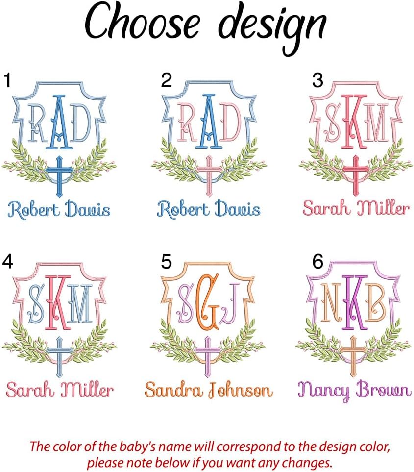 Personalized Embroidered Baby Name Banner — 1 — image 9