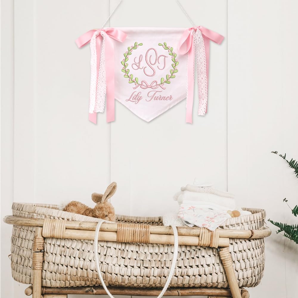 Personalized Embroidered Baby Name Banner — 1 — image 3
