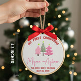 Personalized Baby's First Christmas Ornament — 10 — image 3
