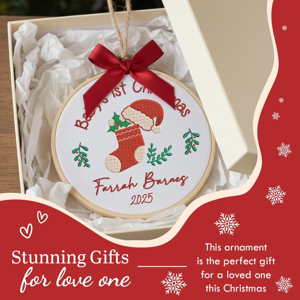 Personalized Baby's First Christmas Ornament — 10 — image 7