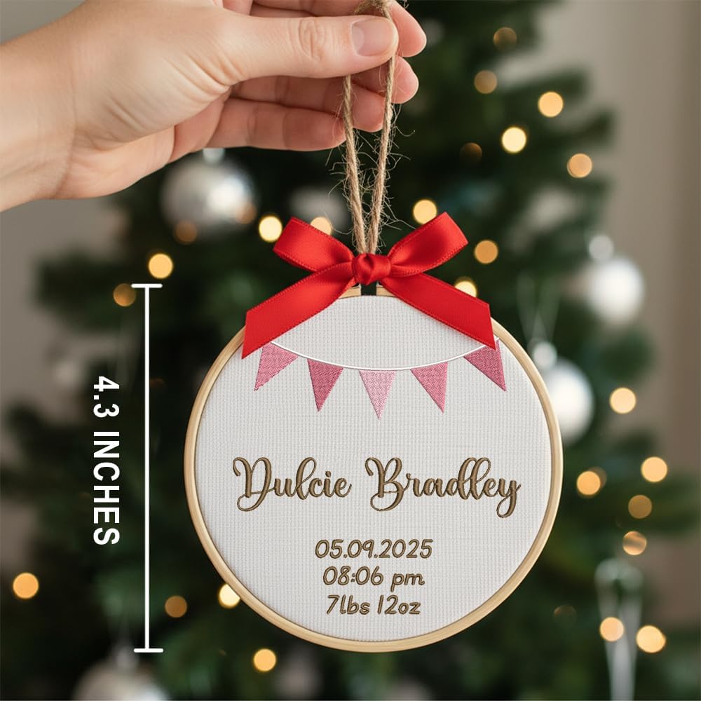 Personalized Baby's First Christmas Ornament — 5 — image 3