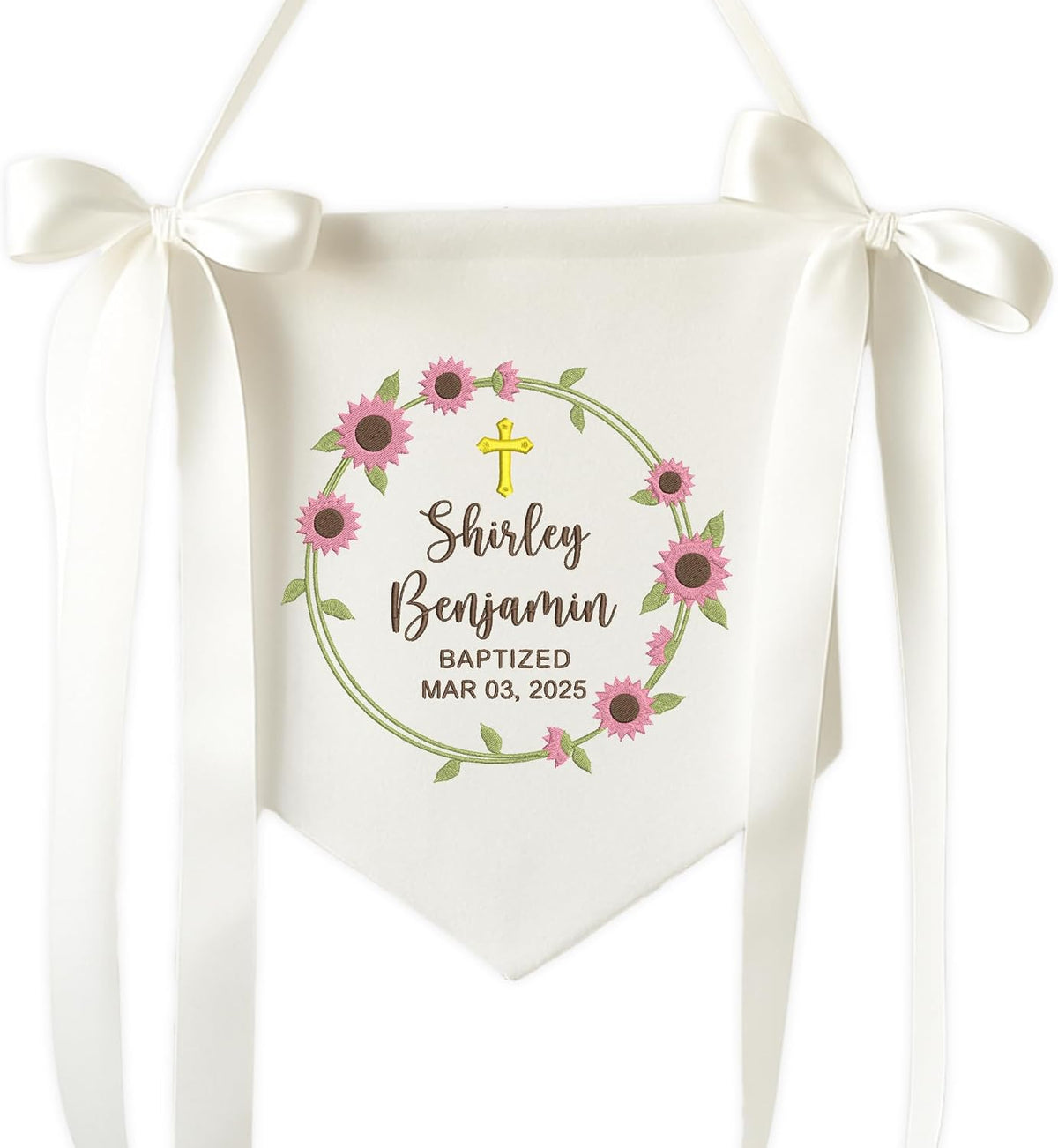Personalized Embroidered Baby Name Banner — 7