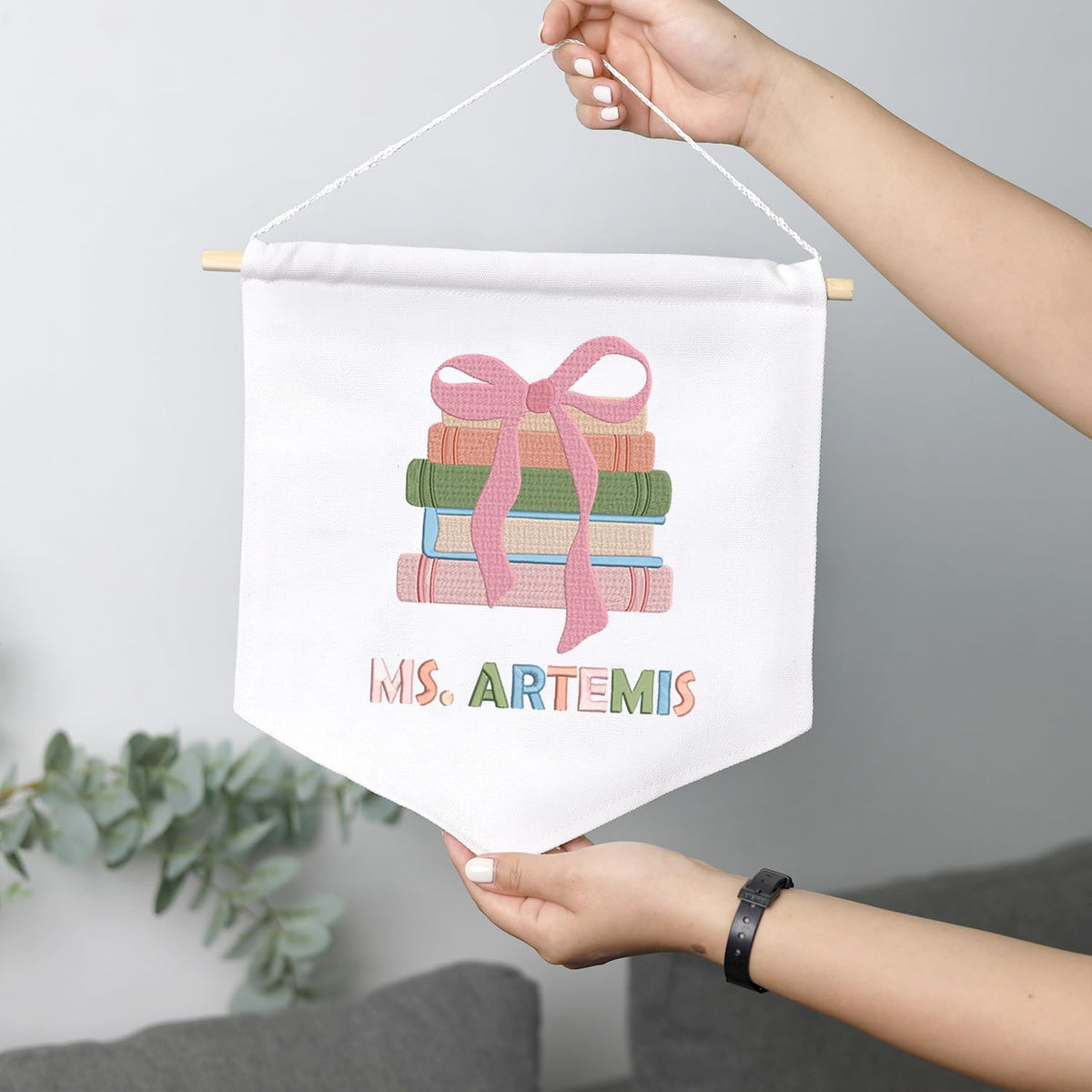 Personalized Embroidered Teacher Banner — 6 — image 9