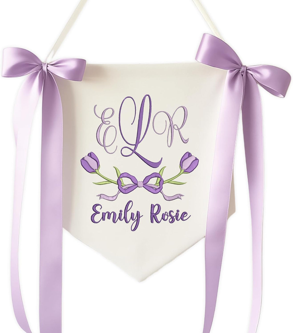 Personalized Embroidered Baby Name Banner — 1