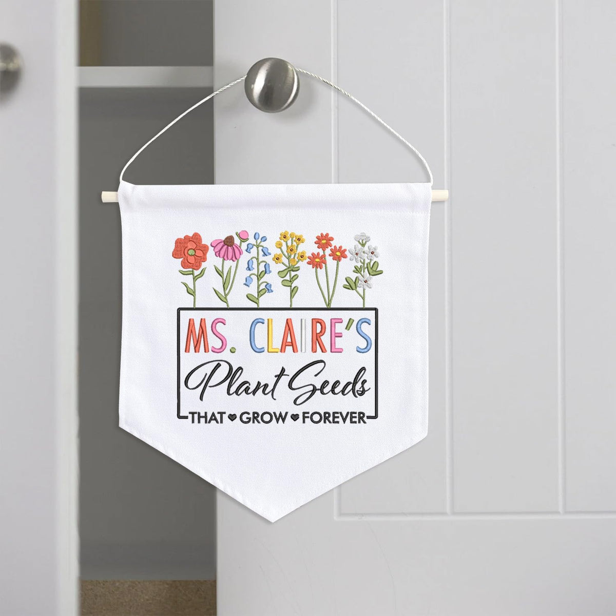 Personalized Embroidered Teacher Banner — 10 — image 4