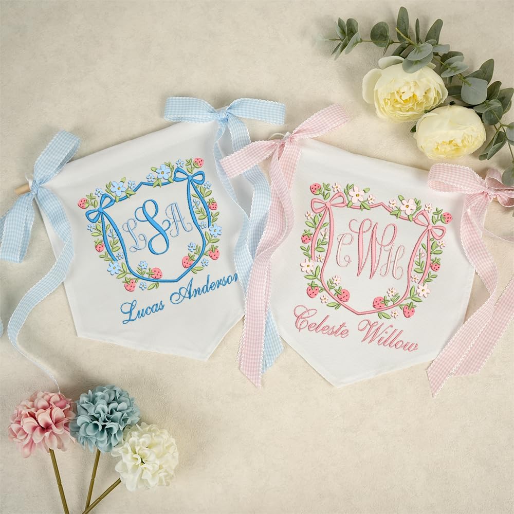 Personalized Embroidered Baby Name Banner — 16 — image 2