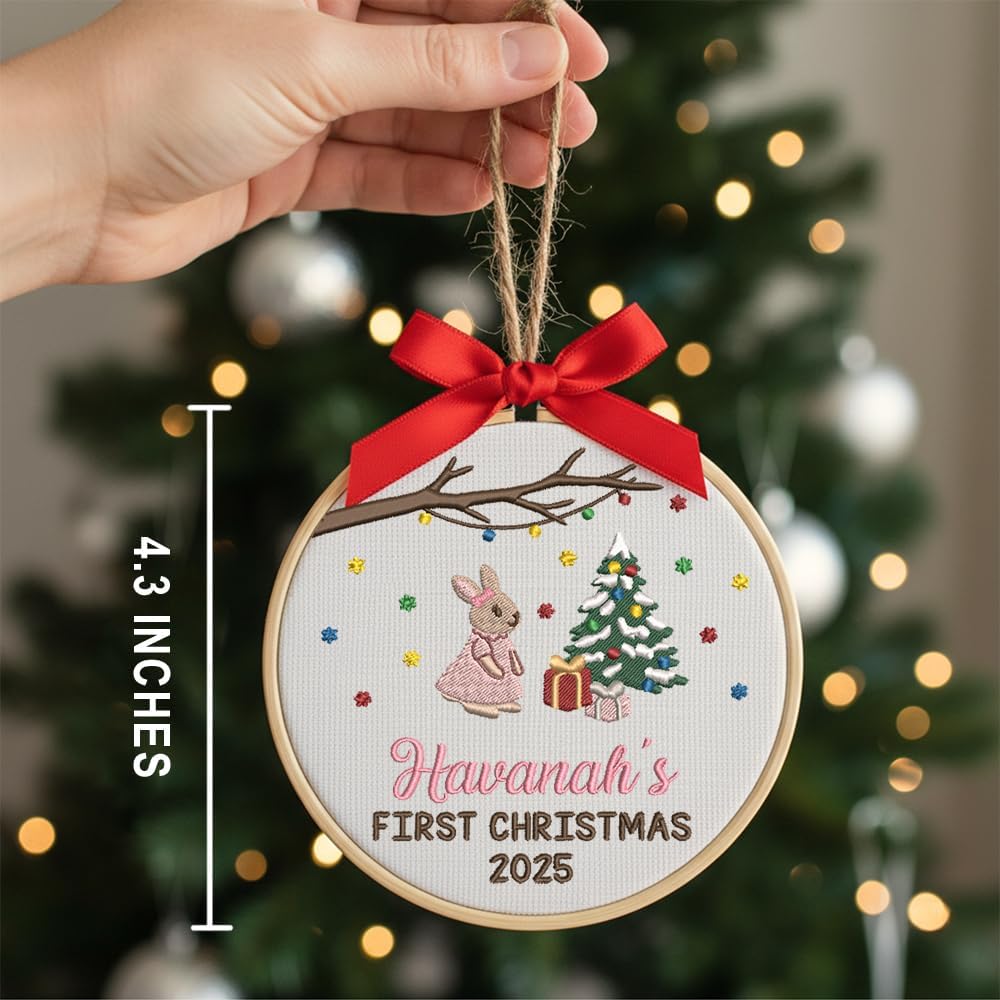 Personalized Baby's First Christmas Ornament — 3 — image 3