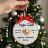 Baby's First Christmas Ornament — Bow — image 3