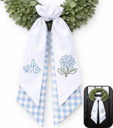 Monogram Personalized Wreath Sash — 9 - Hydrangea