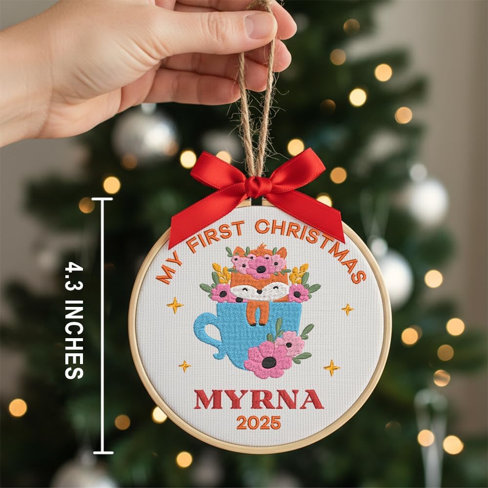 Personalized Baby's First Christmas Ornament — 4 — image 3