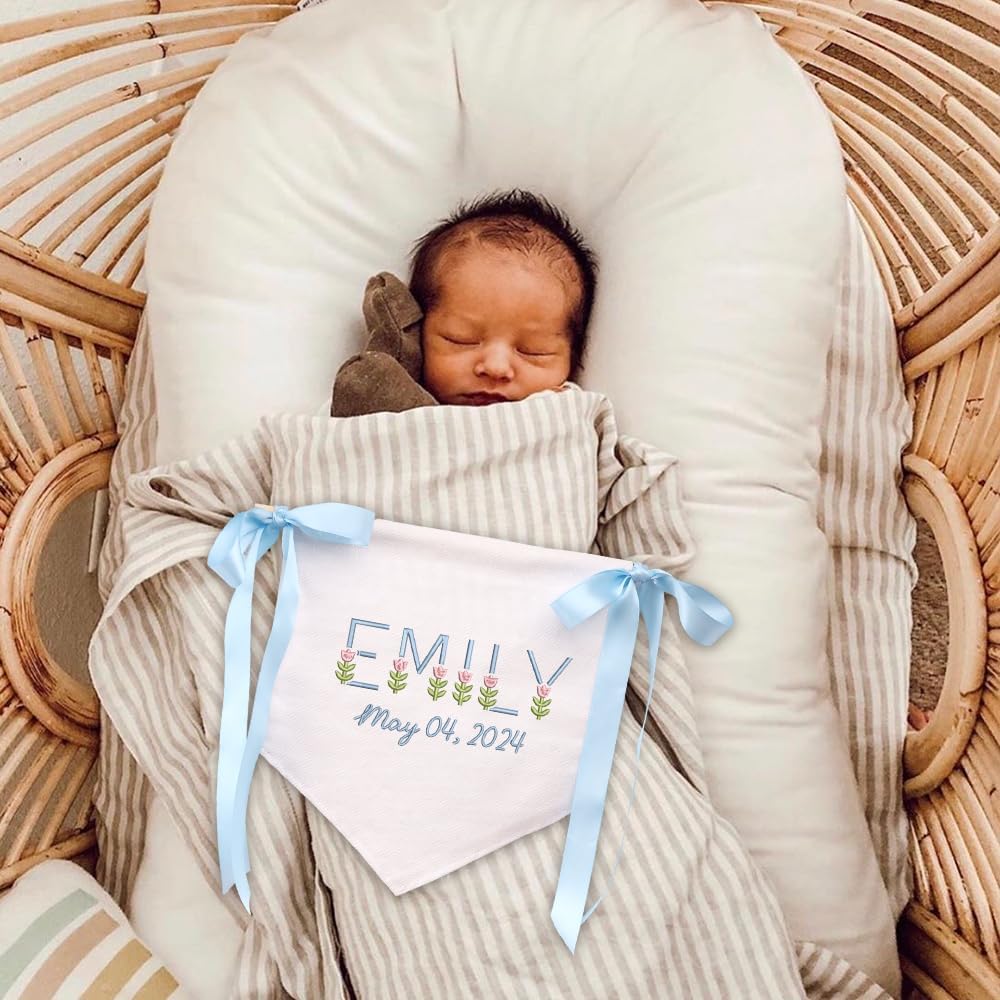 Personalized Embroidered Baby Name Banner — 9 — image 2