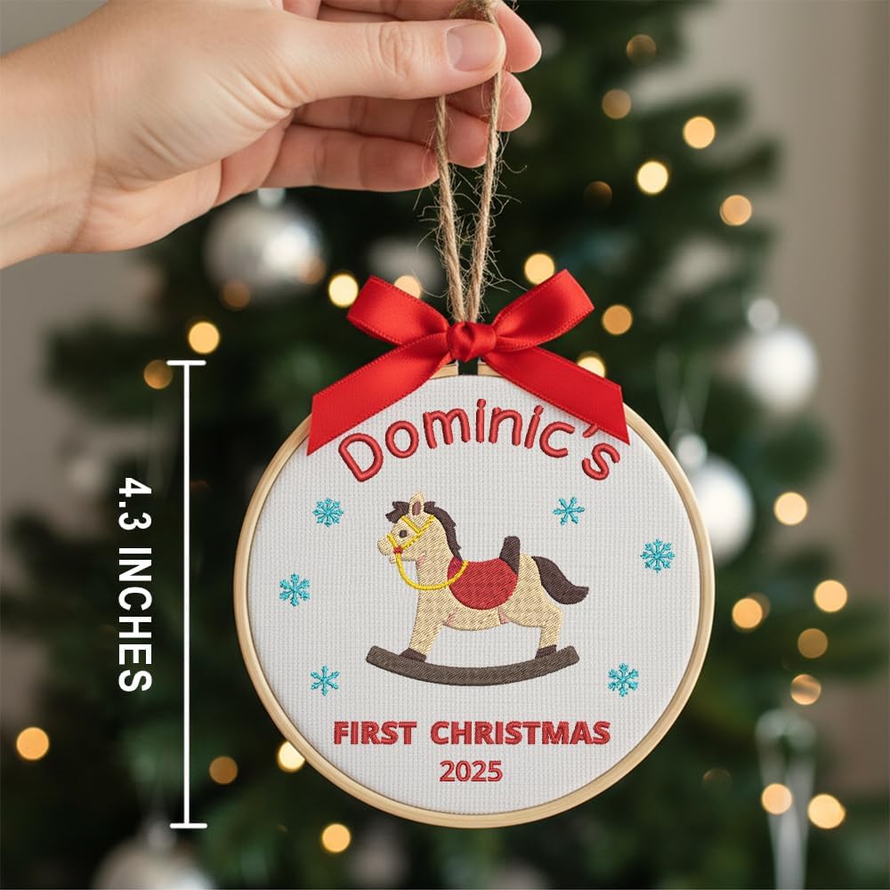 Personalized Baby's First Christmas Ornament — 8 — image 3
