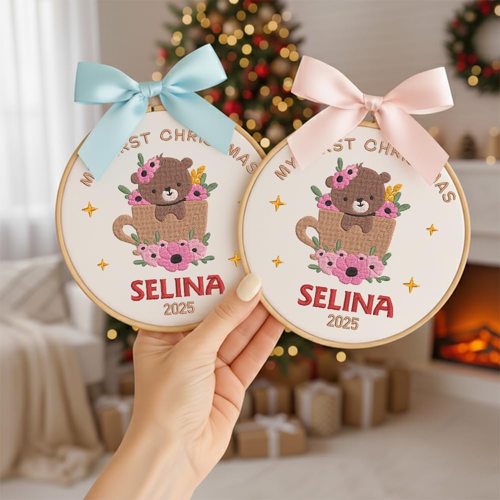 Personalized Baby's First Christmas Ornament — 5 — image 2