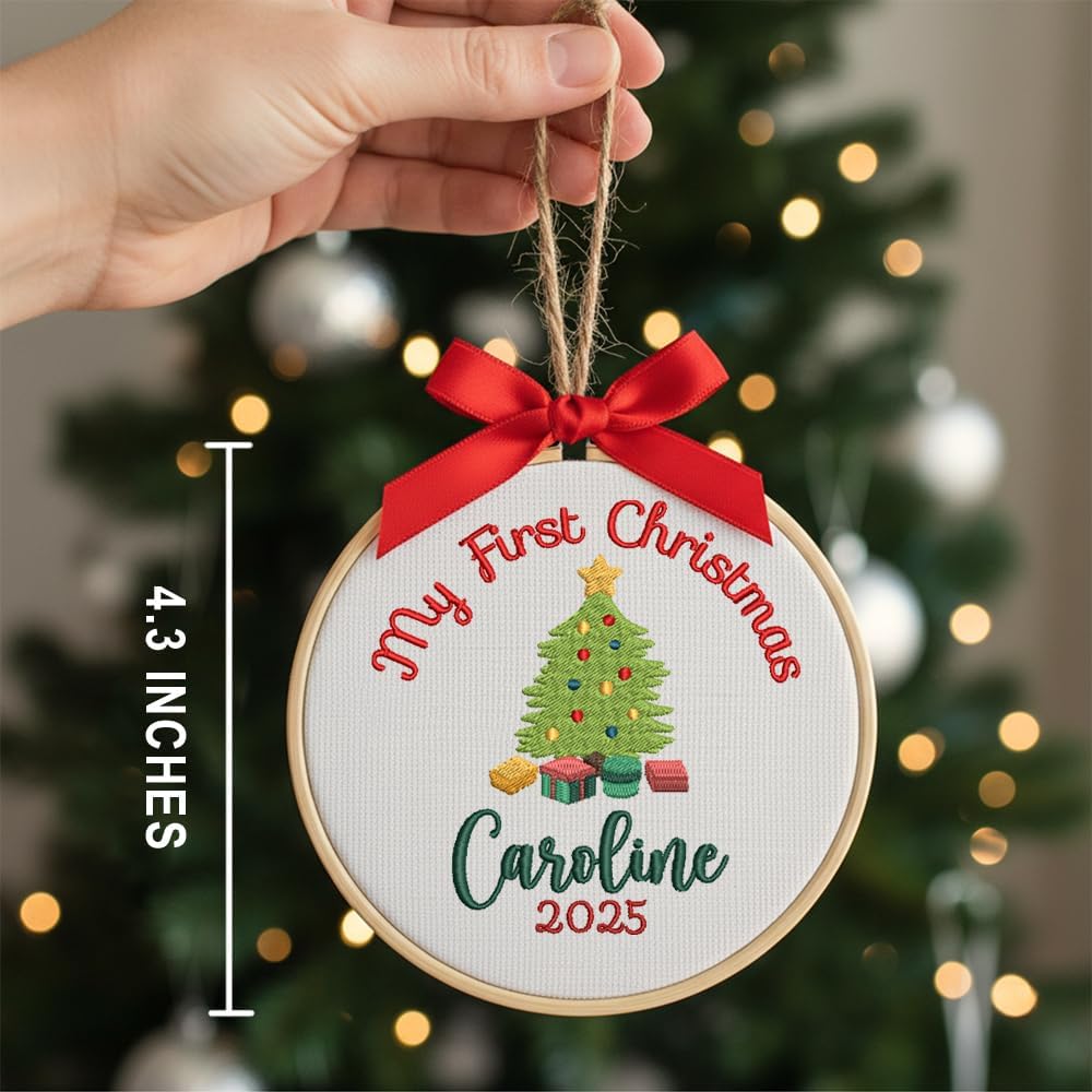Personalized Baby's First Christmas Ornament — 1 — image 3