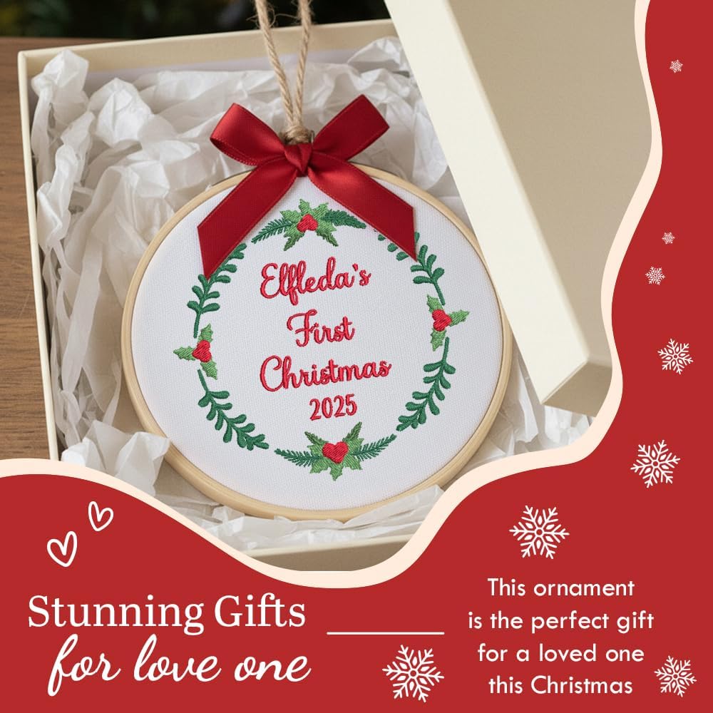 Personalized Baby's First Christmas Ornament — 3 — image 7