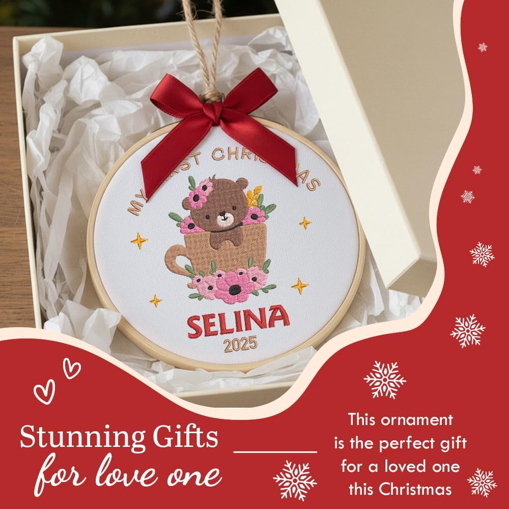 Personalized Baby's First Christmas Ornament — 5 — image 7