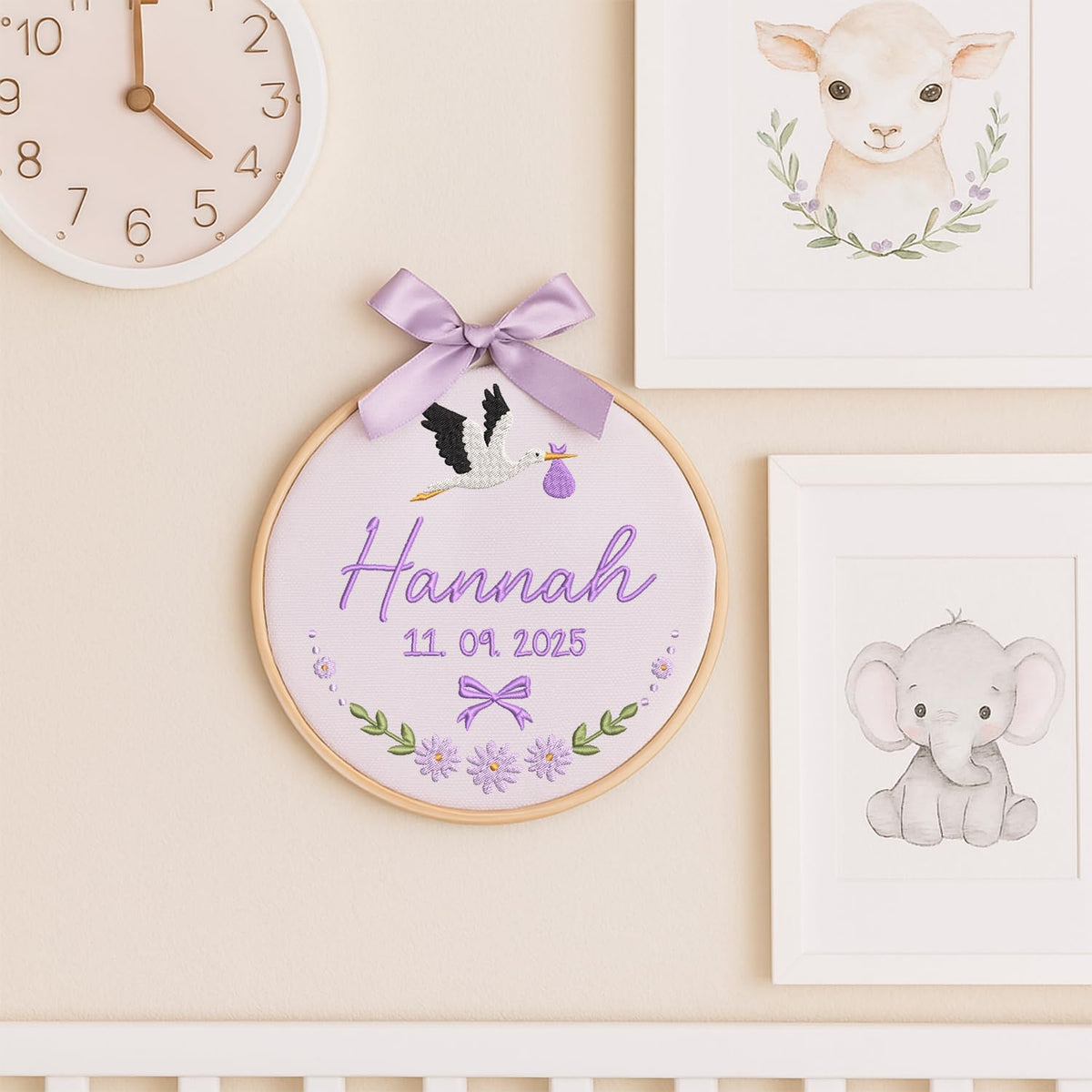 Personalized Embroidered Baby Name Hoop — 4 — image 7