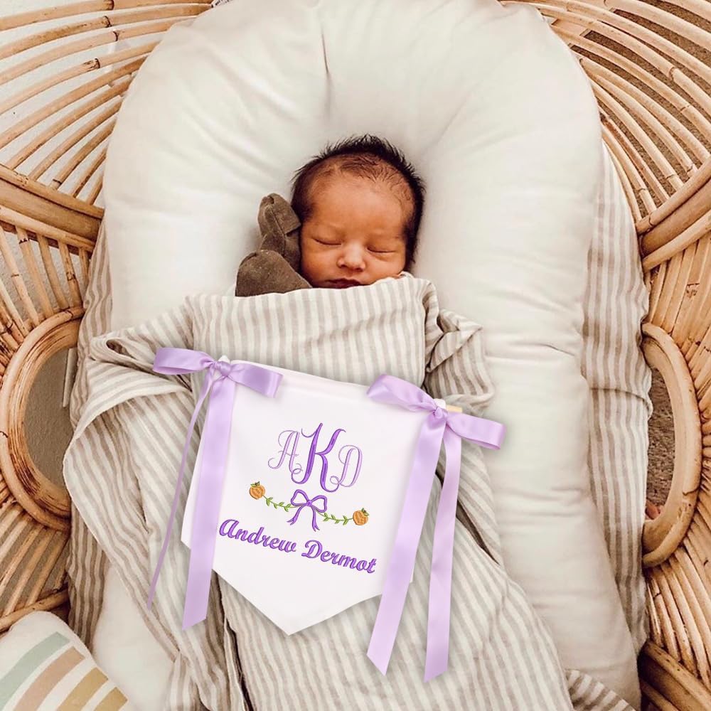 Personalized Embroidered Baby Name Banner — 6 — image 2