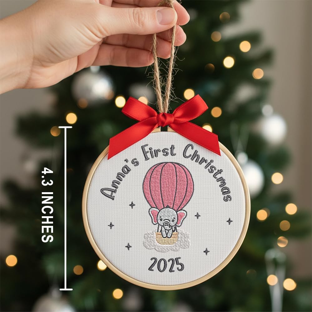 Personalized Baby's First Christmas Ornament — 9 — image 3