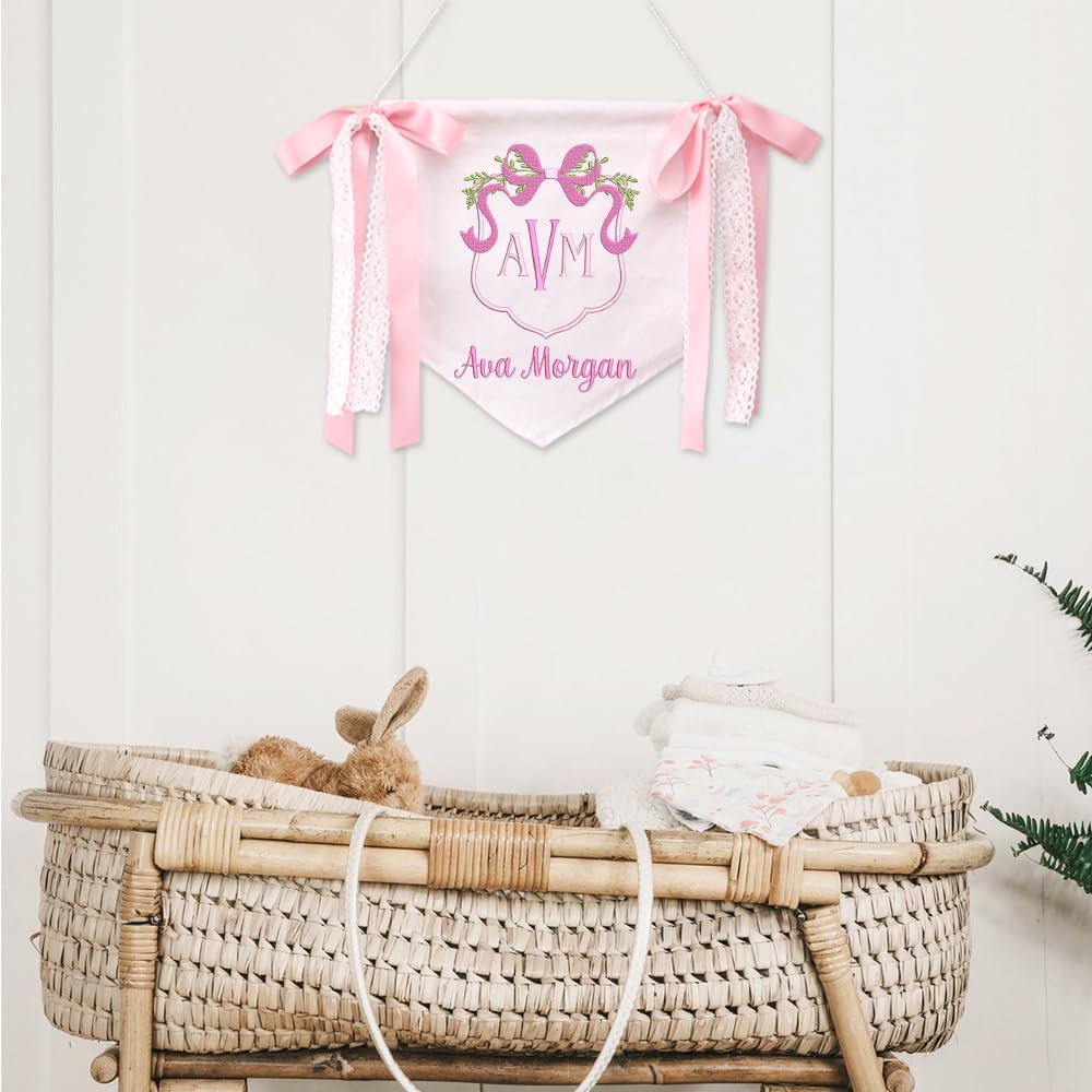 Personalized Embroidered Baby Name Banner — 3 — image 3