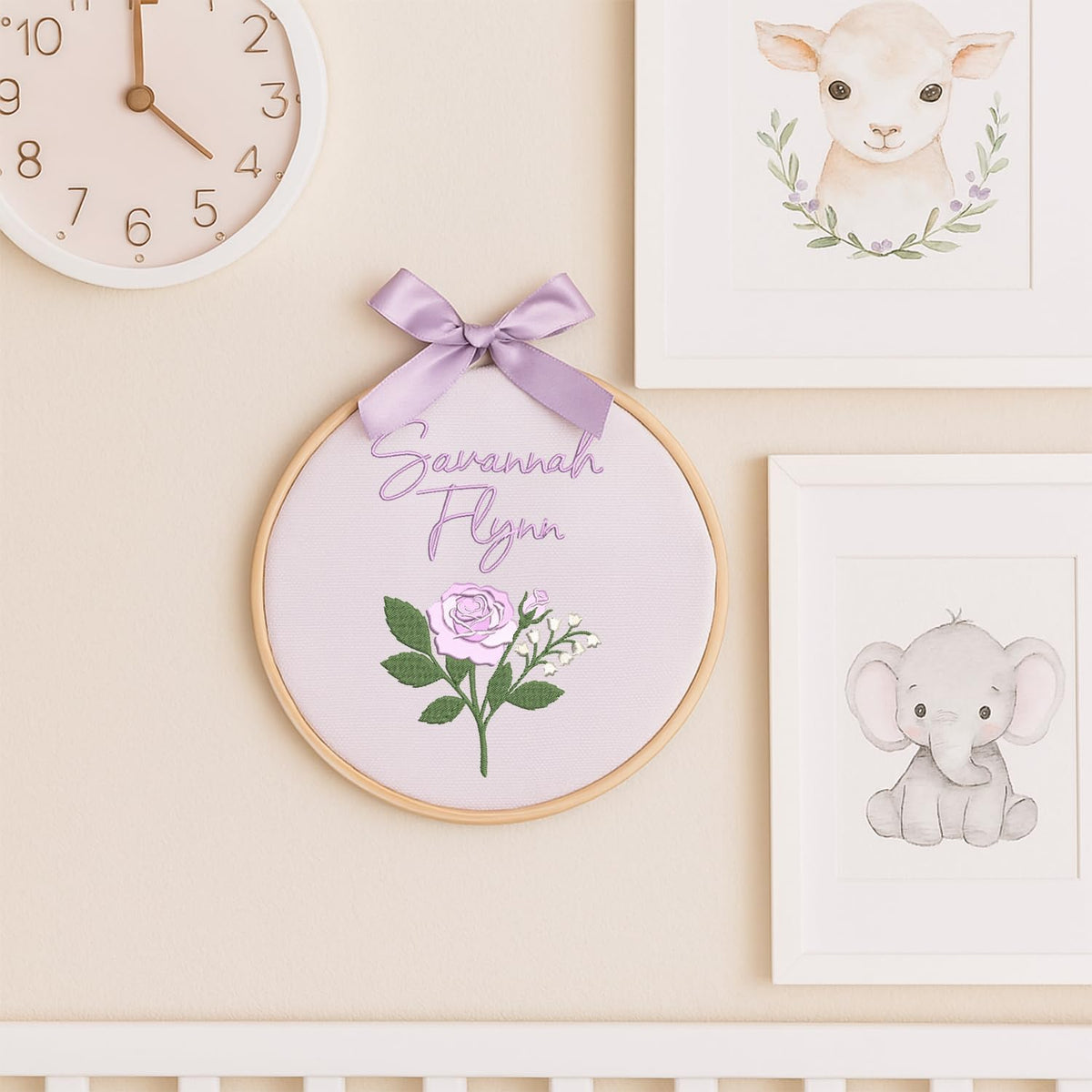 Personalized Embroidered Baby Name Hoop — 15 — image 7