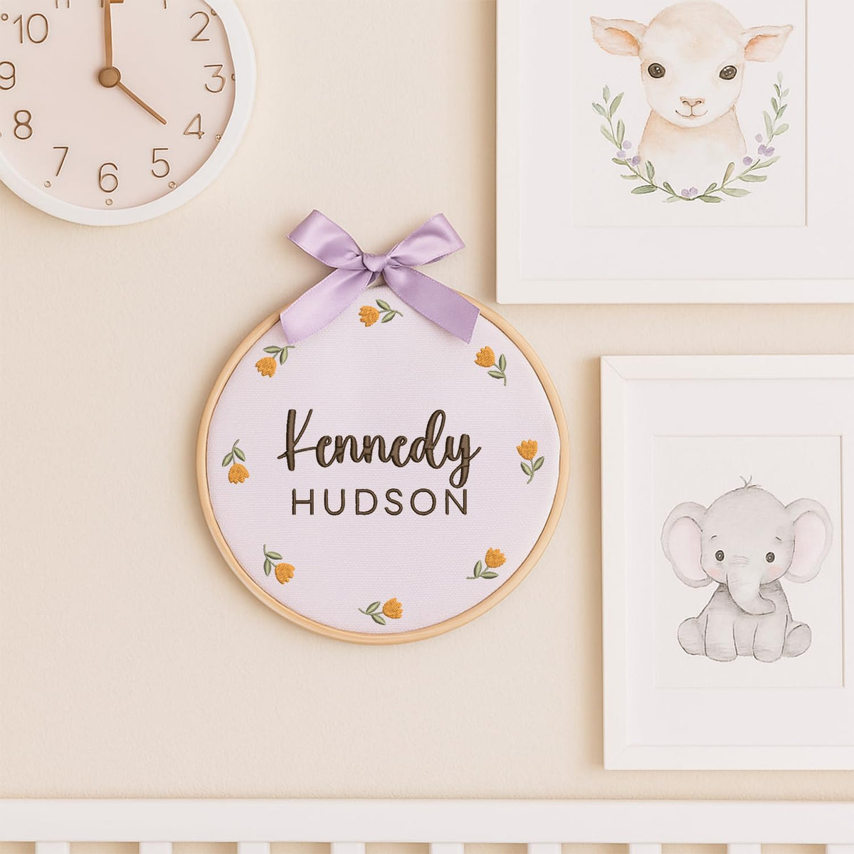 Personalized Embroidered Baby Name Hoop — 17 — image 7