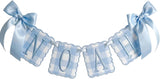 Personalized Embroidered Baby Name Banner — 2 - Blue