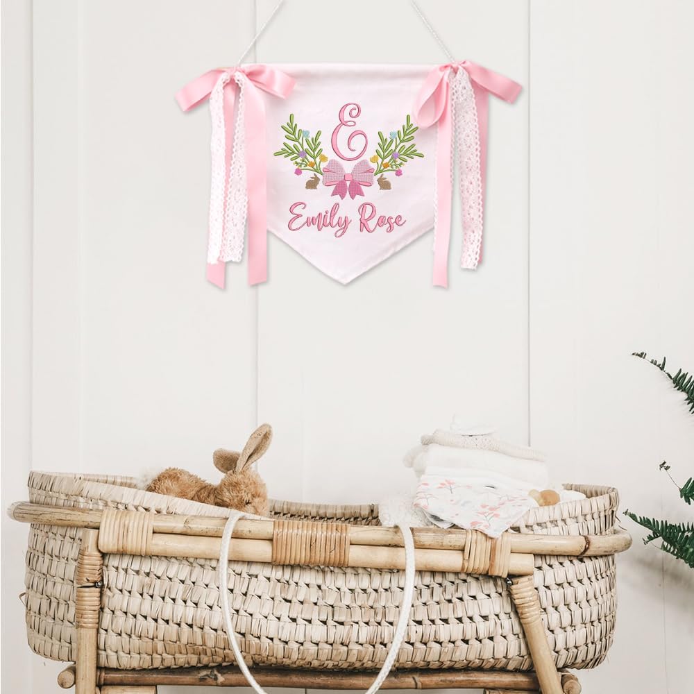 Personalized Newborn Hospital Banner — Bow — image 3