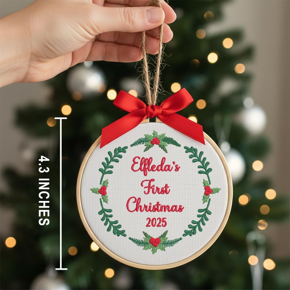 Personalized Baby's First Christmas Ornament — 3 — image 3