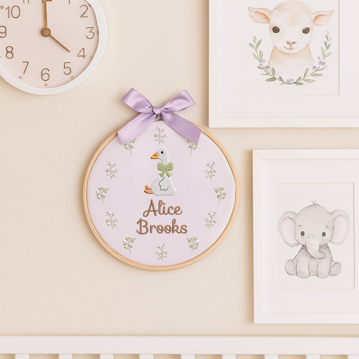 Personalized Embroidered Baby Name Hoop — 10 — image 7