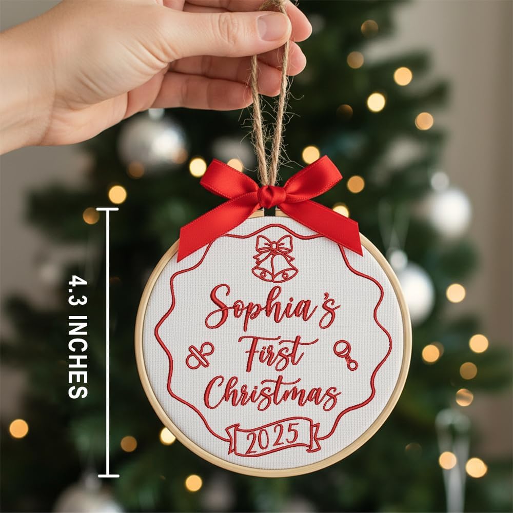Personalized Baby's First Christmas Ornament — 9 — image 3