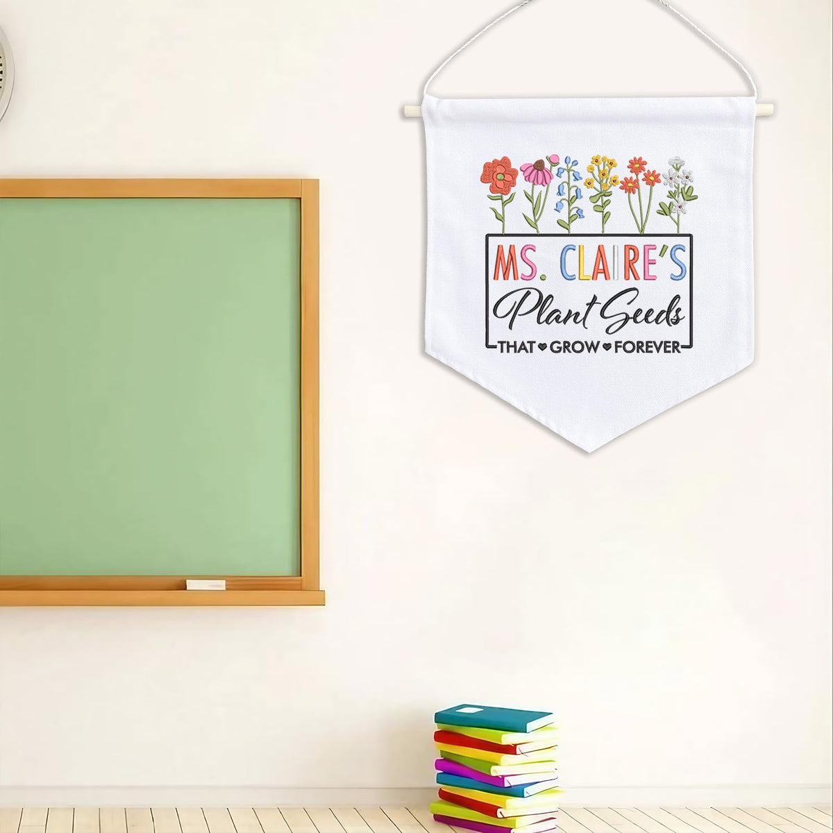 Personalized Embroidered Teacher Banner — 10 — image 8