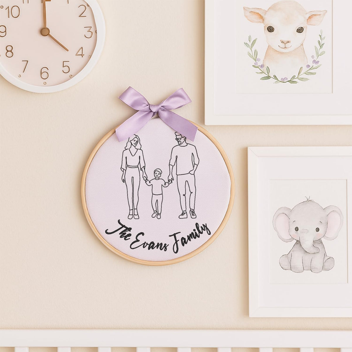 Personalized Embroidered Baby Name Hoop — 16 - custom photo — image 6