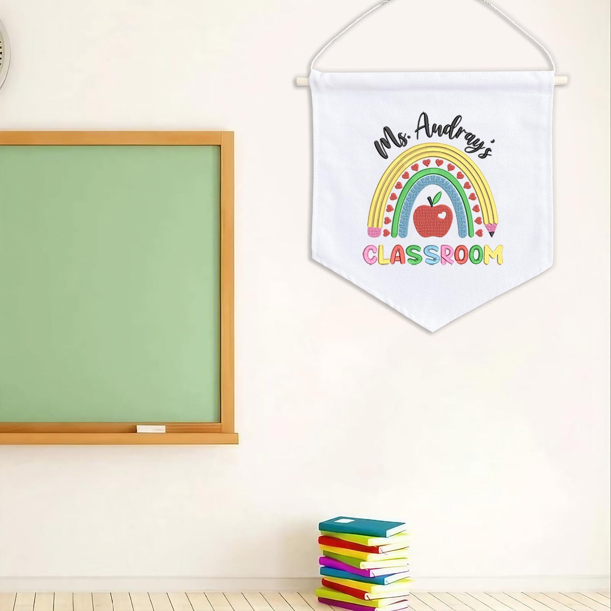 Personalized Embroidered Teacher Banner — 7 — image 8