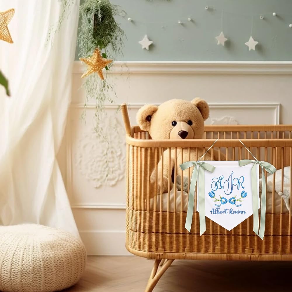 Personalized Embroidered Baby Name Banner — 1 — image 4