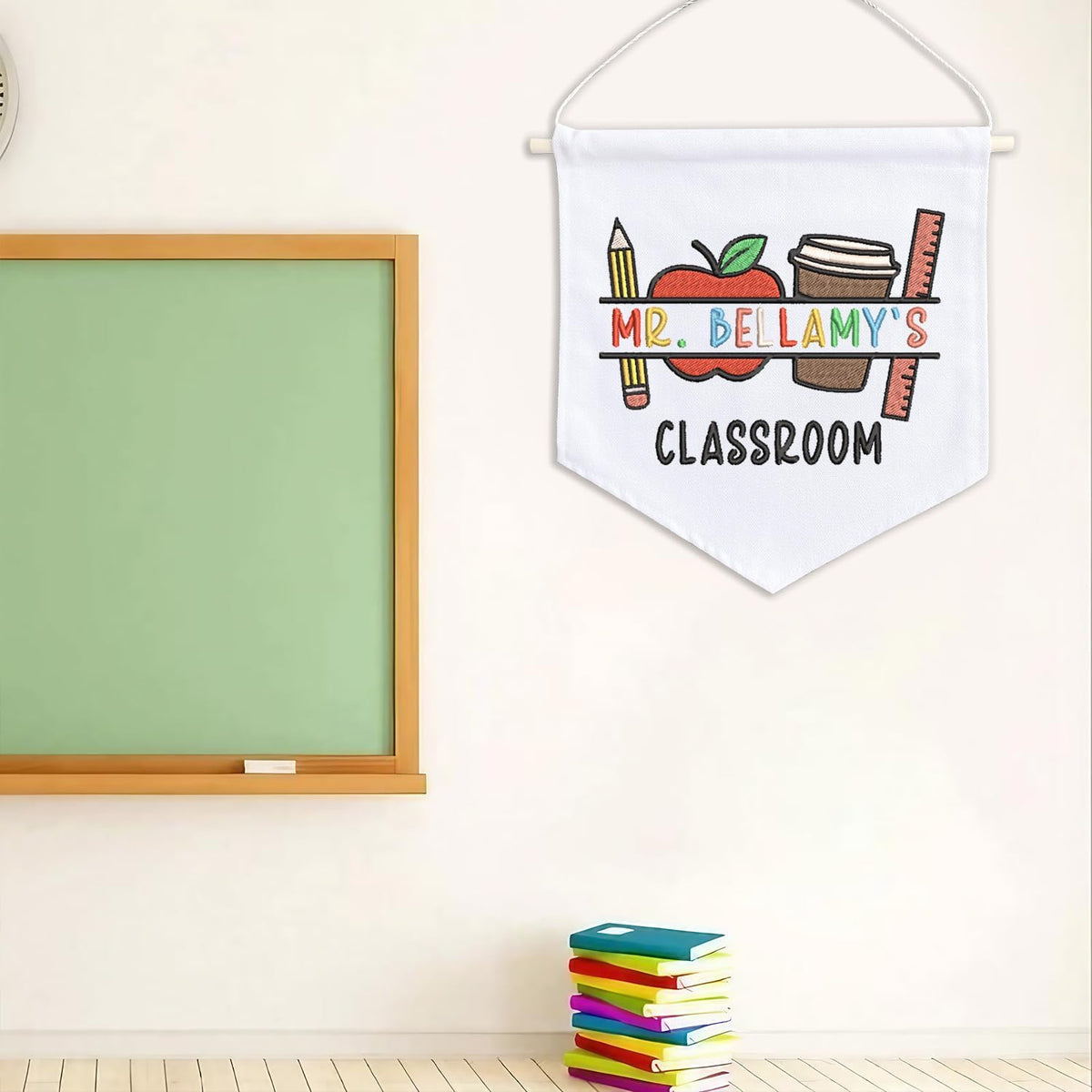 Personalized Embroidered Teacher Banner — 3 — image 8