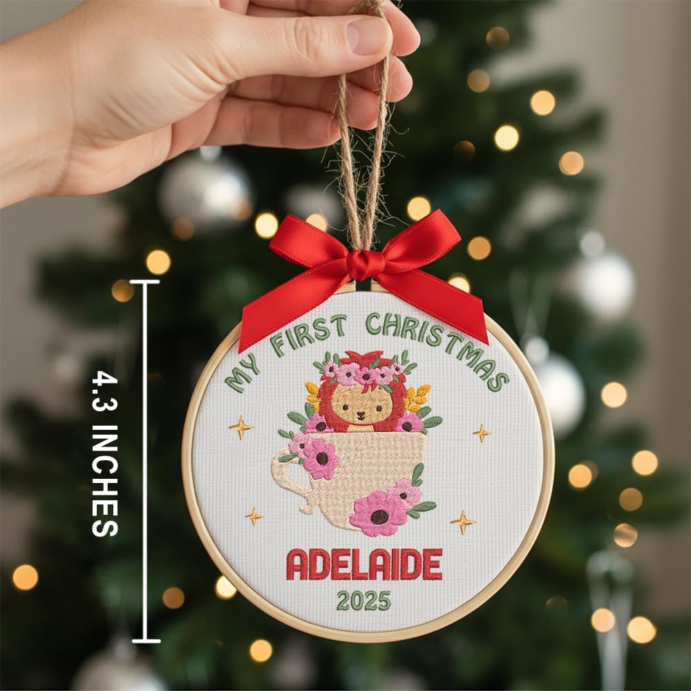 Personalized Baby's First Christmas Ornament — 6 — image 3