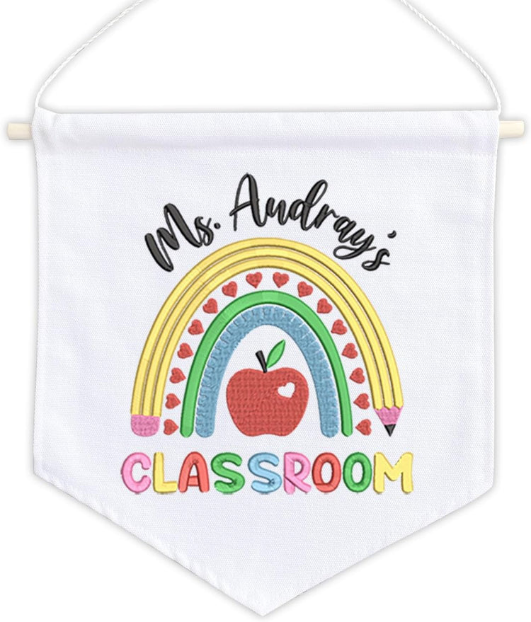 Personalized Embroidered Teacher Banner — 7