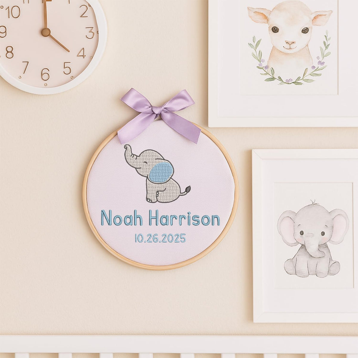 Personalized Embroidered Baby Name Hoop — 16 — image 7