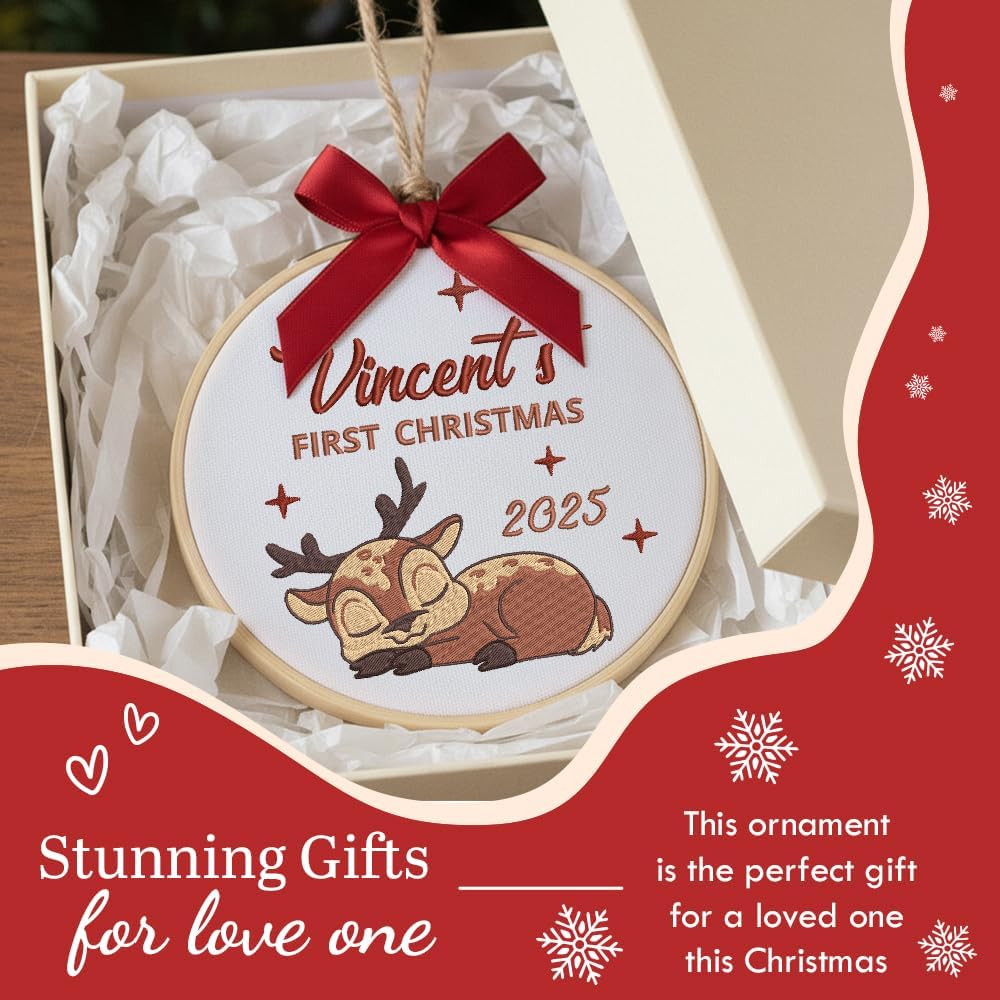 Personalized Baby's First Christmas Ornament — 6 — image 7